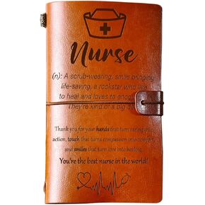 KAAYEE Nurse Gifts for Women 140 Page Refillable Leather Journal, Nurse Appreciation Gifts, Nurses Week Gifts, Birthday Christmas Graduation RN Gifts for Nurses Women