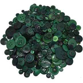 650 PCS Assorted Size Resin Round Buttons DIY Craft Sewing Decorations for Kid's Painting (White)