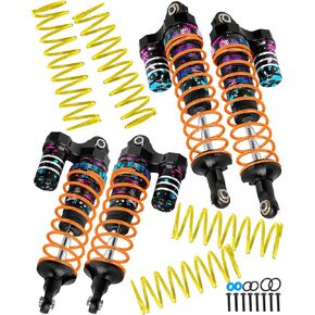 Big Bore RC Shock Absorber Upgrades Part for 1/10 Slash 4x4/2WD(VXL),Stampede 4x4/2WD(VXL),Rustler 4x4/2WD(VXL),Bandit 4x4/2WD(VXL) 4WD 2WD,Alloy Front Rear Shocks Absorber,Colour