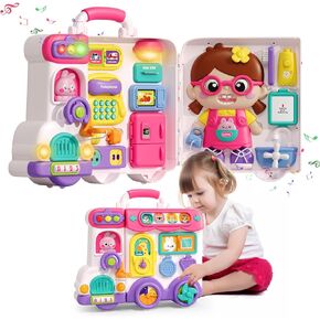 Busy Board Montessori Toys for Toddler 1-2 1-3, Learning Sensory Toddler Toys for 1+ Year Old, Educational Fine Motor Baby Toys for 12 18 Months, Easter Birthday Gift for 1 2 3 Years Old Boys Girls