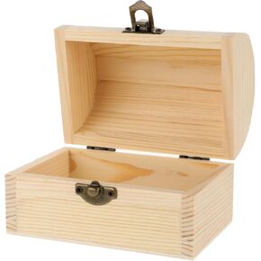 الكنز الخشبي غير المكتمل صدر الصنوبر الصنوبر مربع المجوهرات تخزين هدية عادية تزيين الصناديق الخشبية ديي تخزين الحرف الكنز لعبة الصدر للهوايات الفنية DIY الحرف الهوايات الفنية المشاريع in Kuwait