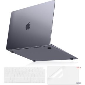 MOSISO Compatible with MacBook Air 13 inch Case 2022 2021 2020 2019 2018 A2337 M1 A2179 A1932, Ultra-Thin Natural Original Color Plastic Hard Shell Case&Keyboard Cover&Screen Protector, Beige Brown