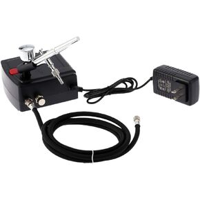 Airbrush Kit Portable Dual-Action Airbrush Gun and Mini Air Compressor Set for Make up,Art Painting,Tattoo,Cake,Manicure, Spray Model,Craft,and More