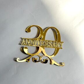 Happy 10th Anniversary Cake Topper Acrylic Wedding Anniversary Cake Topper Supplies Decorations 10th 30th 50th Anniversary Birthday Party Cake Decorations