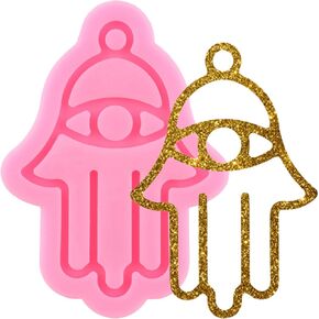 Hamsa Hands Resin Keychain Mold Silicone Mold for DIY Backpack Pendant Jewelry Making Necklace Decoration Craft in Kuwait