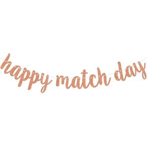 Rose Gold Glitter Glitter Happy Match Day Banner ، فئة 2025/Congrats Doctor 2025/إنها مباراة ، 2025 إمدادات حفلات التخرج من المباراة