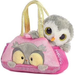 Aurora® Fashionable Fancy Pals™ Peek-A-Boo Owl Stuffed Animal - On-The-go Companions - Stylish Accessories - Multicolor 7 Inches