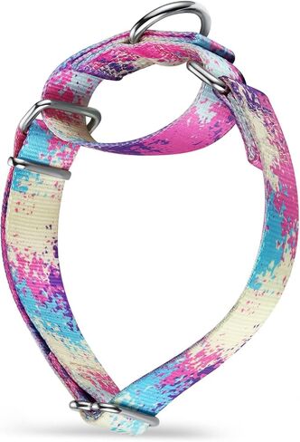مارتينغالي دوج كلاب سلسلة ملونة لطلاء الزيت - لا تسحب طوق الأليف حريري ناعم للكلاب المتوسطة والكبيرة (كبيرة ، 1 بوصة ، واحة بيئية) in Kuwait