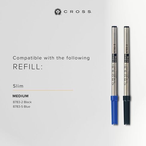 Cross Click Slim Refillable Gel Ink Rollerball Pen, Medium Rollerball, Includes Premium Gift Box - Black in Saudi Arabia