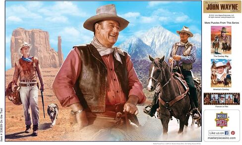 MasterPieces 1000 Piece John Wayne Jigsaw Puzzle for Adults, Family, or Youth - on the Trail - 19.25"x26.75" in Kuwait