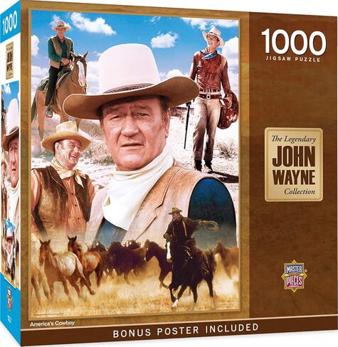 MasterPieces 1000 Piece John Wayne Jigsaw Puzzle for Adults, Family, or Youth - on the Trail - 19.25"x26.75" in Kuwait