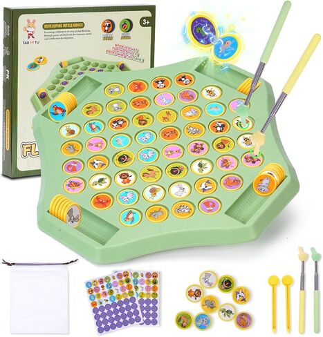 54PCS Flip Chess Memory Game, Fruit Flip Chess Board Game, Memory Chess Over Card Chess Board, Double Cartoon Pattern Memory Chess Game, Creative Matching Game for Kids & Adults (Animal) in Saudi Arabia