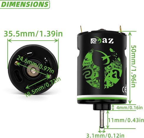 RC 540 Motor 20T 27T 35T 45T Brushed Motor for 1/10 RC Axial Tracks SCX10 AXI03007 90046 TRX4 RC Car Boat Parts (45T) in Saudi Arabia