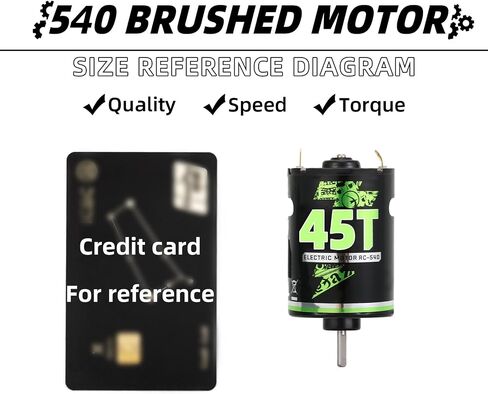 RC 540 Motor 20T 27T 35T 45T Brushed Motor for 1/10 RC Axial Tracks SCX10 AXI03007 90046 TRX4 RC Car Boat Parts (45T) in Saudi Arabia