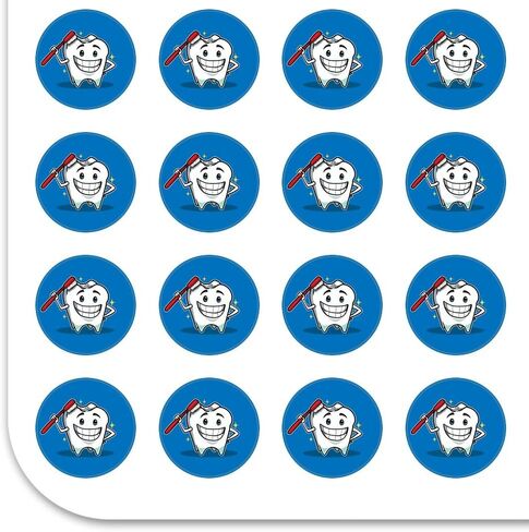 Happy Tooth Toothbrush Dentist Planner Calendar Scrapbooking Crafting Stickers in Saudi Arabia