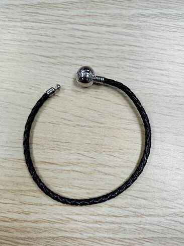 KunBead Leather Chain Bead Charms Bracelets for DIY Jewelry Making for Women Teen with Clip Lock Clasp Compatible with Pandora Charms in Saudi Arabia