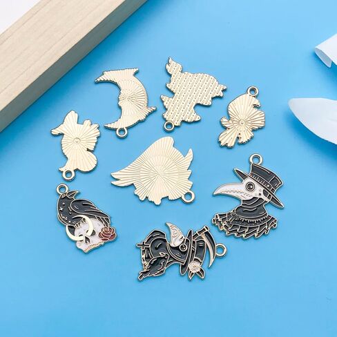 Youdiyla 40Pcs Alloy Dripping Oil Bull Head Series Pendant Jewelry Making DIY Keychain Earrings Pendant Various Design Charms for Jewelry Making Bracelets Necklace (SN793) in Kuwait