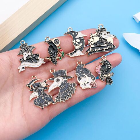 Youdiyla 40Pcs Alloy Dripping Oil Bull Head Series Pendant Jewelry Making DIY Keychain Earrings Pendant Various Design Charms for Jewelry Making Bracelets Necklace (SN793) in Kuwait
