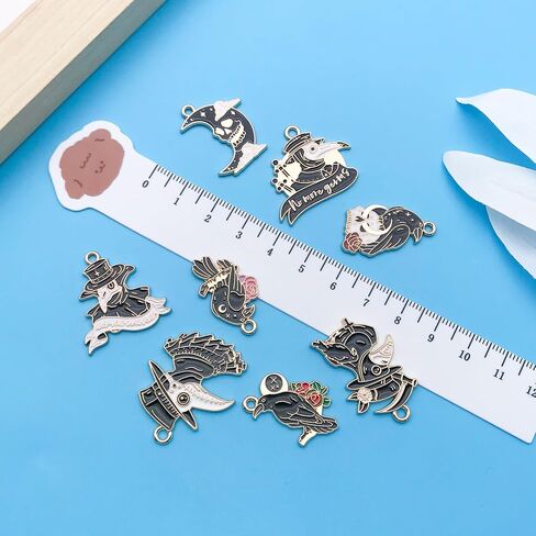 Youdiyla 40Pcs Alloy Dripping Oil Bull Head Series Pendant Jewelry Making DIY Keychain Earrings Pendant Various Design Charms for Jewelry Making Bracelets Necklace (SN793) in Kuwait