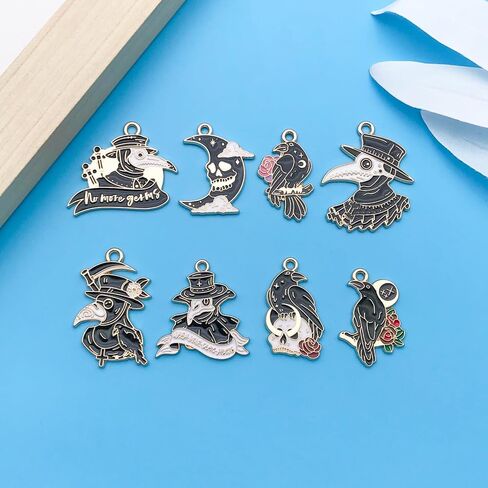 Youdiyla 40Pcs Alloy Dripping Oil Bull Head Series Pendant Jewelry Making DIY Keychain Earrings Pendant Various Design Charms for Jewelry Making Bracelets Necklace (SN793) in Kuwait