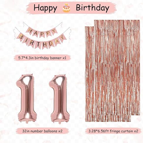 15th Rose Gold Birthday Party Decorations for Girls ، Rose Gold Happy Birthday Lanner ، Stering sterains ، Balonons applox heart ، palloons confetti ، cake topper for 15th Decorts in Kuwait