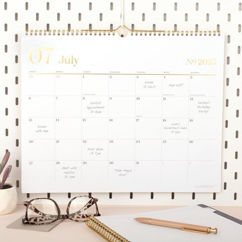Cambridge Wall Calendar 2025-2026 Academic, Monthly, 15" x 12", Medium, Workstyle, Unruled (1606-707A) in Saudi Arabia