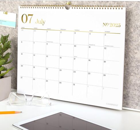 Cambridge Wall Calendar 2025-2026 Academic, Monthly, 15" x 12", Medium, Workstyle, Unruled (1606-707A) in Saudi Arabia