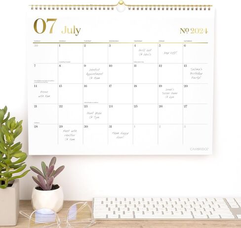 Cambridge Wall Calendar 2025-2026 Academic, Monthly, 15" x 12", Medium, Workstyle, Unruled (1606-707A) in Saudi Arabia