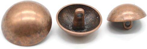 Gold Metal Shank Buttons - 12 Pcs - 3 Size Options - Curved Oval Round Metal Shank Buttons for Men Women Blazer Coat Uniform Shirt Suit and Jacket Sewing Craft DIY N5403 in Kuwait