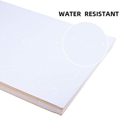 BENECREAT 20PCS White Velvet Fabric Sticky Back Adhesive Sheets 8.3"x11.8" Soft Self Adhesive Felt Fabric for Christmas Art Decoration, Drawer Liner, Craft Making in Saudi Arabia