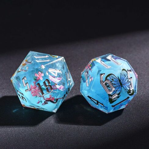 Cusdie Sharp Edges Dice DND, 7 PCs D&D Dice, Handcrafted Polyhedral Dice Set, for Role Playing Game MTG Pathfinder (Black Pattern) in Kuwait