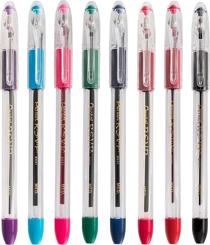 Pentel RSVP Pallpoint Pen ، (1.0 مم) ، خط متوسط ​​، الحبر الأسود (BK91-A) (حزمة 1 ، إجمالي عدد 12) in Saudi Arabia