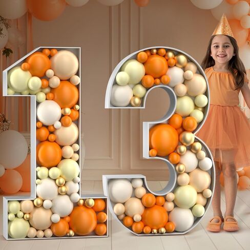 4FT Marquee Number, Mosaic Numbers for Balloons, Mosaic Balloon Frame, Marquee Number, Number 1 Balloon for 1st Birthday Girl Decoration, Frist Anniversary Decorations, First Birthday Decor in Kuwait