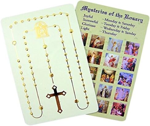 بطاقة FVLFIL Pocket Rosary 3 1/4 بوصة (مجموعة من 3) in Saudi Arabia