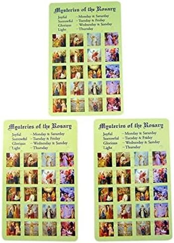 بطاقة FVLFIL Pocket Rosary 3 1/4 بوصة (مجموعة من 3) in Saudi Arabia