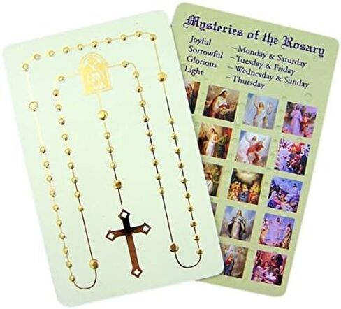 بطاقة FVLFIL Pocket Rosary 3 1/4 بوصة (مجموعة من 3) in Saudi Arabia