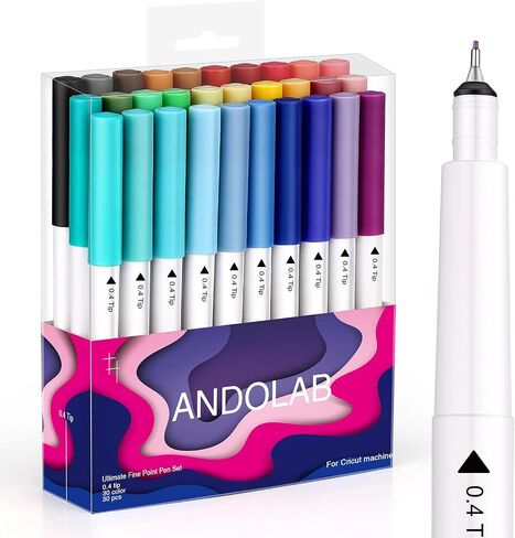 Fine Point Pens for Cricut Maker 3/Maker/Explore 3/Air 2/Air, 0.4 Tip Ultimate Fine Point Pens Set of 30 Pack Supplies Tools Accessories Writing Drawing Pen Compatible with Cricut Machine in Saudi Arabia