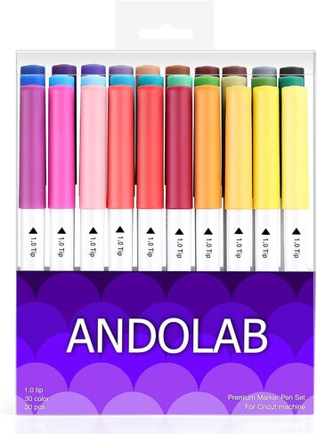 Fine Point Pens for Cricut Maker 3/Maker/Explore 3/Air 2/Air, 0.4 Tip Ultimate Fine Point Pens Set of 30 Pack Supplies Tools Accessories Writing Drawing Pen Compatible with Cricut Machine in Saudi Arabia