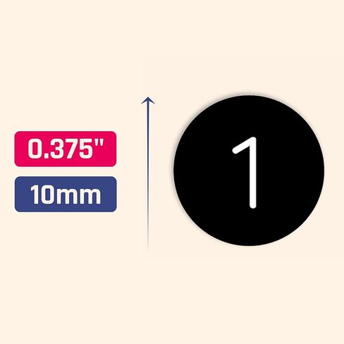 50 Sheets, 1-100 Number Stickers Labels Black - 0.4" Round, 5000 Pieces in Kuwait