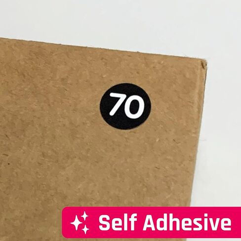 50 Sheets, 1-100 Number Stickers Labels Black - 0.4" Round, 5000 Pieces in Kuwait