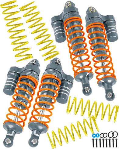 Big Bore RC Shock Absorber Upgrades Part for 1/10 Slash 4x4/2WD(VXL),Stampede 4x4/2WD(VXL),Rustler 4x4/2WD(VXL),Bandit 4x4/2WD(VXL) 4WD 2WD,Alloy Front Rear Shocks Absorber,Colour in Kuwait