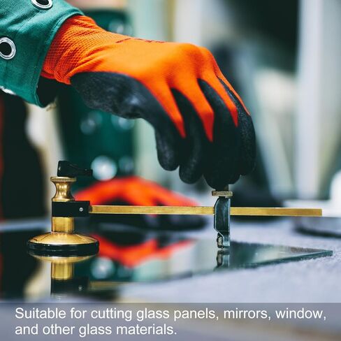 القاطع الزجاجي الدائري Harfington 1.4 "-4.3" قطر القطع القابلة للتعديل القابلة للتعديل قطع الزجاج الدائري مع دبابة زيت كوب الشفط لقطع بلاط السيراميك الزجاجي ، نغمة الذهب in Kuwait