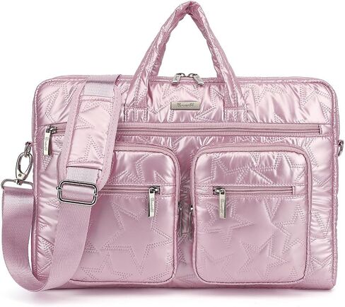 canvaslife15-15.6 inch Laptop Shoulder Bag, for MacBook Pro 16, Hp Lenovo Dell 14 inch Waterproof Messenger Bag Case Sleeve (Pink) in Saudi Arabia