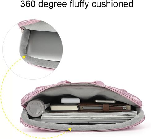 canvaslife15-15.6 inch Laptop Shoulder Bag, for MacBook Pro 16, Hp Lenovo Dell 14 inch Waterproof Messenger Bag Case Sleeve (Pink) in Saudi Arabia