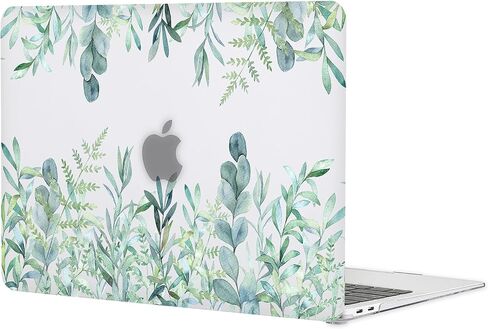 Case for MacBook Air 15 inch M3 A3114 M2 A2941 2024 2023 Release with Liquid Retina Display Touch ID, 3D Effect Matte Black See Through Hard Cover & Keyboard Cover, Green Plants in Saudi Arabia