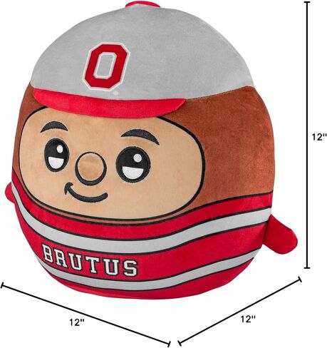 Sleep Squad Ohio State Buckeyes Brutus 12" Kiri Cloud Plushie - Official Collegiate Plush in Kuwait