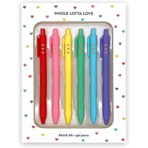 SNIFTY Whole Lotta Love - Black ink gel pens - Set of 6