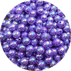 200pcs 10mm Pearl Beads AB Colorful Glossy Plastic Loose Spacer Crafts Beads for Jewelry Making Earring Bracelet Necklace Home Decoration (Gold)