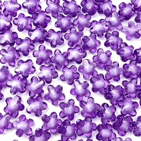 Jmassyang 200 Pieces 12mm Acrylic Flower Beads Mix Candy Colors Smooth Spacer Beads Flower Shape Beads for DIY Craft Jewelry Making Bracelets Necklaces Earring Crafting Supplies(Pink)