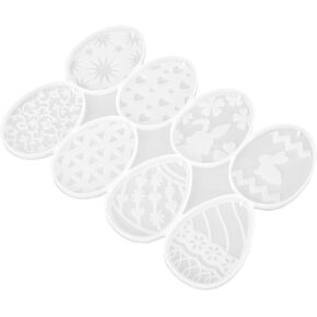 Tofficu Rabbit keychain keychain mould with hole easter silicone mold diy easter easter eggs epoxy resin moulds for diy epoxy resin jews